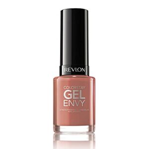 revlon colorstay gel envy longwear nail polish, with built-in base coat & glossy shine finish, in nude/brown, 465 2 of a kind, 0.4 oz