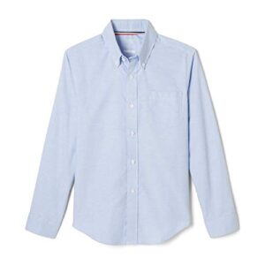 french toast boys long sleeve oxford shirt (standard & husky), light blue, 10