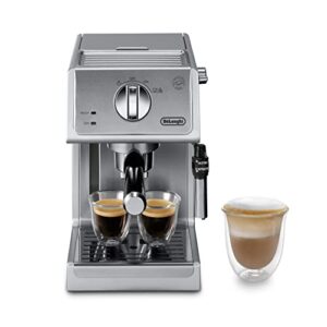de'longhi bar pump espresso and cappuccino machine, 15", stainless steel