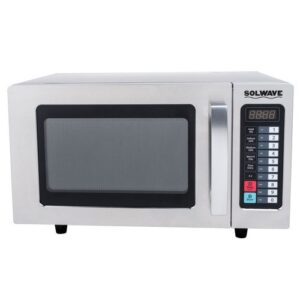 solwave mw1000t stainless steel commercial microwave with push button controls - 120v, 1000w