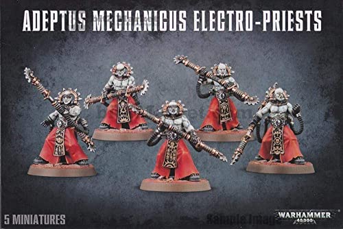 Games Workshop 99120116009" Warhammer 40,000" Adeptus Mechanicus Electro-Priests Action Figure, Black