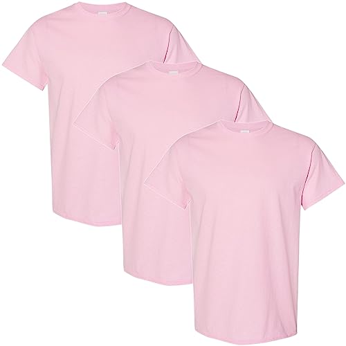 Gildan mens Heavy Cotton 5.3 oz. T-Shirt(G500)-LIGHT PINK-L-3PK