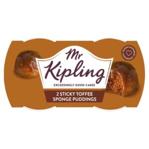 mr kipling sticky toffee sponge puddings 2x95g