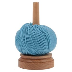 classic knit wooden spinning yarn & thread holder - each