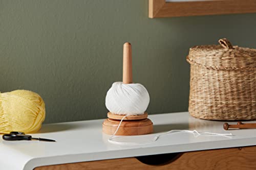 Classic Knit Wooden Spinning Yarn & Thread Holder - Each