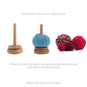 Classic Knit Wooden Spinning Yarn & Thread Holder - Each