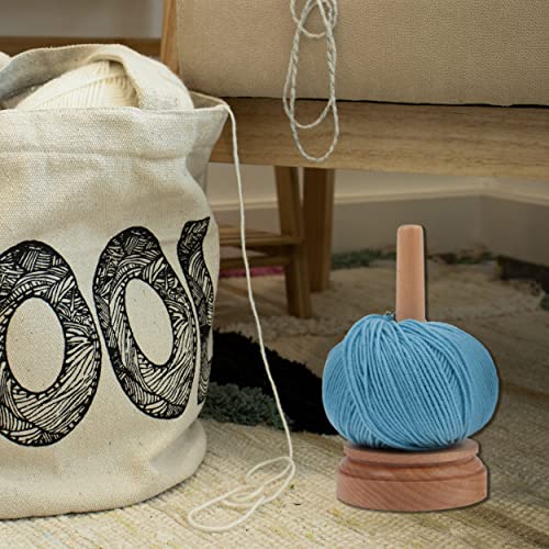 Classic Knit Wooden Spinning Yarn & Thread Holder - Each