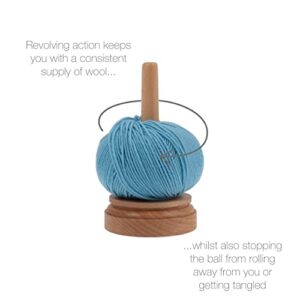 Classic Knit Wooden Spinning Yarn & Thread Holder - Each