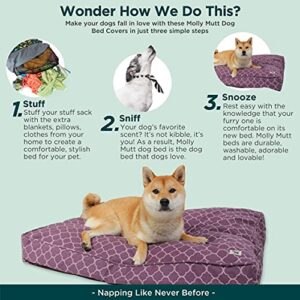 Molly Mutt Medium to Large Dog Bed Cover - Royals Print - Measures 27”X36”X5’’ - 100% Cotton - Durable - Breathable - Sustainable - Machine Washable Dog Bed Cover