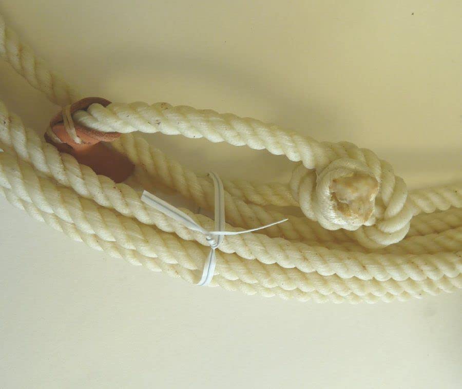 30 Foot Waxed Nylon Medium Lay Rope