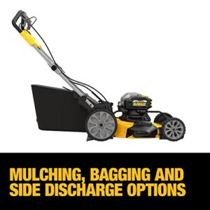 DEWALT 20V MAX Lawn Mower, Cordless, Rear Wheel Drive, Self-Propelled with Batteries & Charger (DCMWSP255Y2)