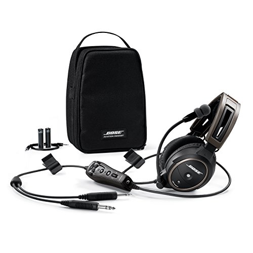 Bose A20 Aviation Headset with Bluetooth Dual Plug Cable, Black