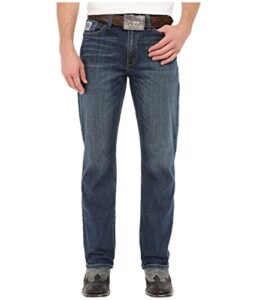 cinch men's silver label slim-fit jean, dark stonewash, 32w x 32l