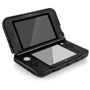 TNP Protective Case Compatible with Nintendo New 3DS XL LL 2015, Black - Plastic + Aluminum Full Body Protective Snap-on Hard Shell Skin Case Cover New Modified Hinge-Less Design
