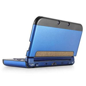 tnp protective case compatible with nintendo new 3ds xl ll 2015, navy blue - plastic + aluminum full body protective snap-on hard shell skin case cover new modified hinge-less design