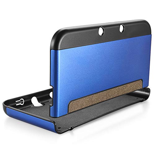 TNP Protective Case Compatible with Nintendo New 3DS XL LL 2015, Navy Blue - Plastic + Aluminum Full Body Protective Snap-on Hard Shell Skin Case Cover New Modified Hinge-Less Design