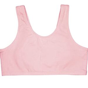 Fruit of the Loom girls Cotton Built-up Stretch Sports training bras, Heather Grey/Bittersweet Pink/White, 38 US