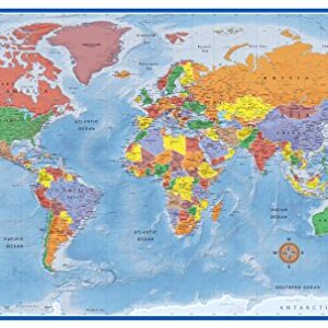 24x36 World Classic Wall Map Poster Paper Folded