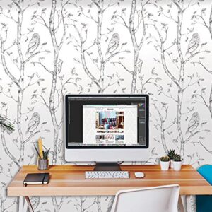 NuWallpaper NU1412 Woods Peel & Stick Wallpaper, Grey