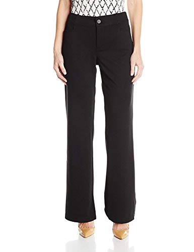 Riders by Lee Indigo Women's Ponte Knit Pant, Black, 10 Petite