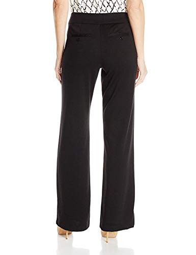 Riders by Lee Indigo Women's Ponte Knit Pant, Black, 10 Petite