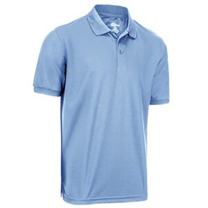 premium wear boys high moisture wicking polo t shirts | light blue - large
