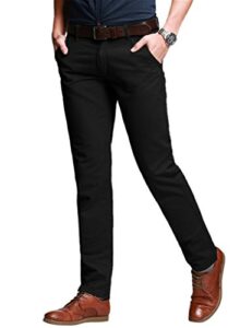 match men's slim fit tapered stretchy casual pants (32w x 31l, 8050 black)