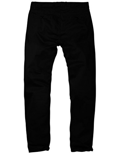 Match Men's Slim Fit Tapered Stretchy Casual Pants (32W x 31L, 8050 Black)