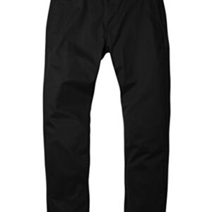 Match Men's Slim Fit Tapered Stretchy Casual Pants (32W x 31L, 8050 Black)