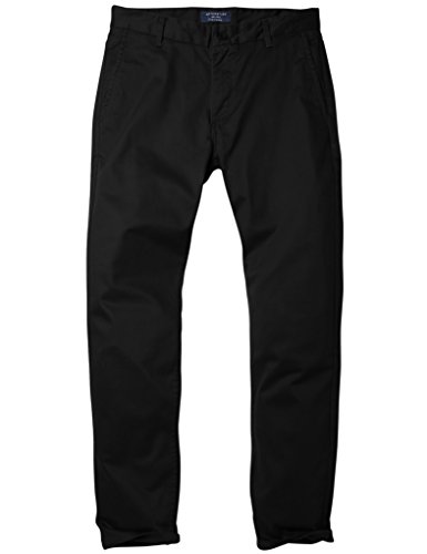 Match Men's Slim Fit Tapered Stretchy Casual Pants (32W x 31L, 8050 Black)