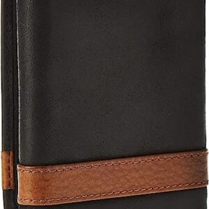 Fossil Men's Quinn Leather Trifold with ID Window Wallet, Black, (Model: ML3645001)