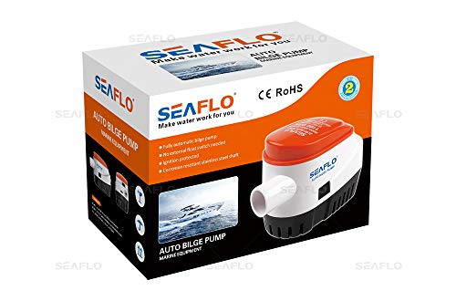 SEAFLO Automatic Submersible Boat Bilge Water Pump 12v Auto with Float Switch-New 750gph 4 Year Warranty!