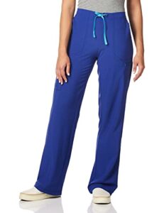 carhartt womens utility boot cut cargo medical scrubs pants, galaxy blue, large us