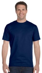 gildan men's dryblend 50 cotton/50 poly t-shirt navy large