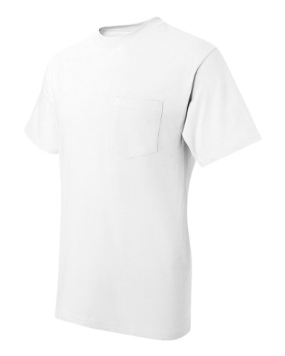 Hanes Beefy-T Men`s Pocket T-Shirt White