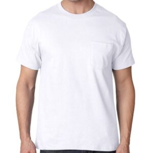 Hanes Beefy-T Men`s Pocket T-Shirt White