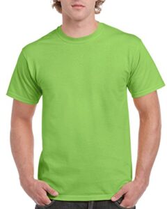 gildan men's g2000 ultra cotton adult t-shirt, lime, large