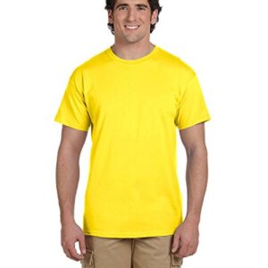 Fruit of the Loom mens 5 oz. 100% Heavy Cotton HD T-Shirt(3931)-YELLOW-XL