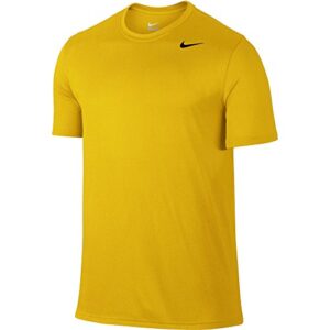 nike men's dry legend 2 tee, university gold/black/black, medium