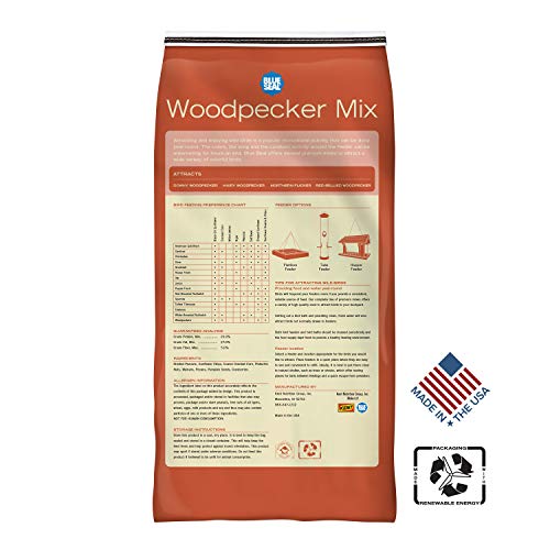 Blue Seal Woodpecker Mix Wild Bird Seed | Premium Blend of Nuts, Sunflower Seeds, and Fruit | 8 Pound Bag