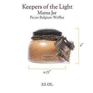 A Cheerful Giver - Pecan Belgium Waffles Mama Scented Glass Jar Candle (22oz) with Lid & True to Life Fragrance Made in USA