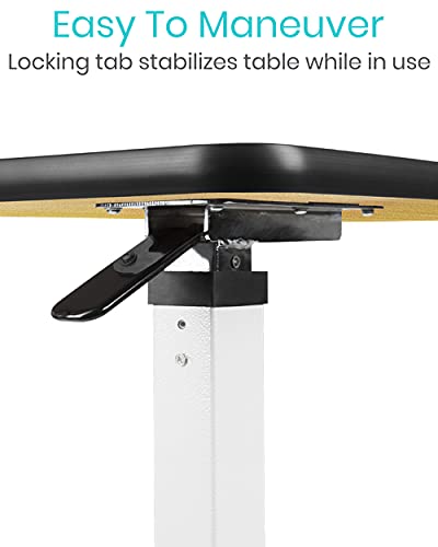 Vive Overbed Table (XL) - Hospital Bed Table - Swivel Wheel Rolling Tray - Adjustable Over Bedside Home Desk - Laptop, Reading, Eating Breakfast Cart Stand - Bedridden, Elderly (Brown)