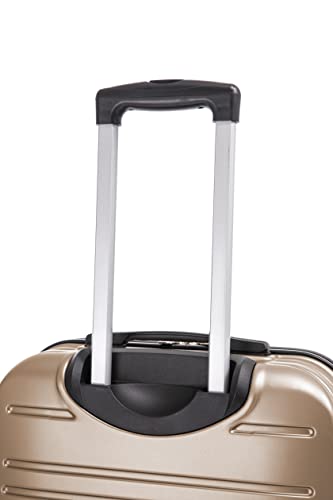 Rockland Irvine Hardside Spinner Wheel Luggage, Champagne, 19", 23", 27"