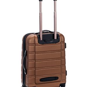 Rockland Melbourne Hardside Expandable Spinner Wheel Luggage, Brown, 2-Piece Set (20/28)