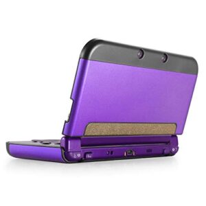 tnp protective case compatible with nintendo new 3ds xl ll 2015, purple - plastic + aluminum full body protective snap-on hard shell skin case cover new modified hinge-less design