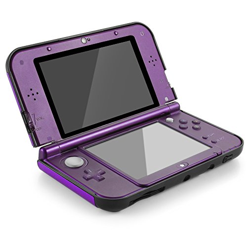 TNP Protective Case Compatible with Nintendo New 3DS XL LL 2015, Purple - Plastic + Aluminum Full Body Protective Snap-on Hard Shell Skin Case Cover New Modified Hinge-Less Design