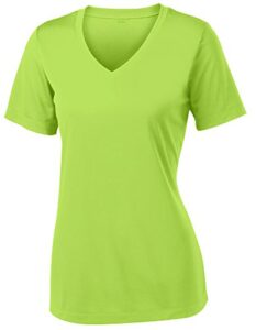 opna women's short sleeve moisture wicking athletic shirt, x-large, lime shock