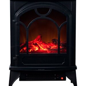 16.5-Inch Freestanding Classic Electric Fireplace with Remote – Adjustable Heat by Northwest (Black)