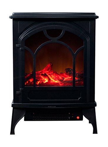 16.5-Inch Freestanding Classic Electric Fireplace with Remote – Adjustable Heat by Northwest (Black)