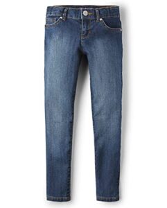 the children's place girls super skinny jeans,victory blue wash single,14